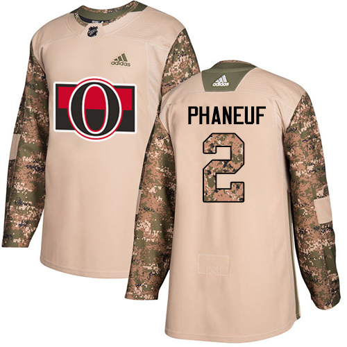 Adidas Senators #2 Dion Phaneuf Camo Authentic Veterans Day Stitched NHL Jersey